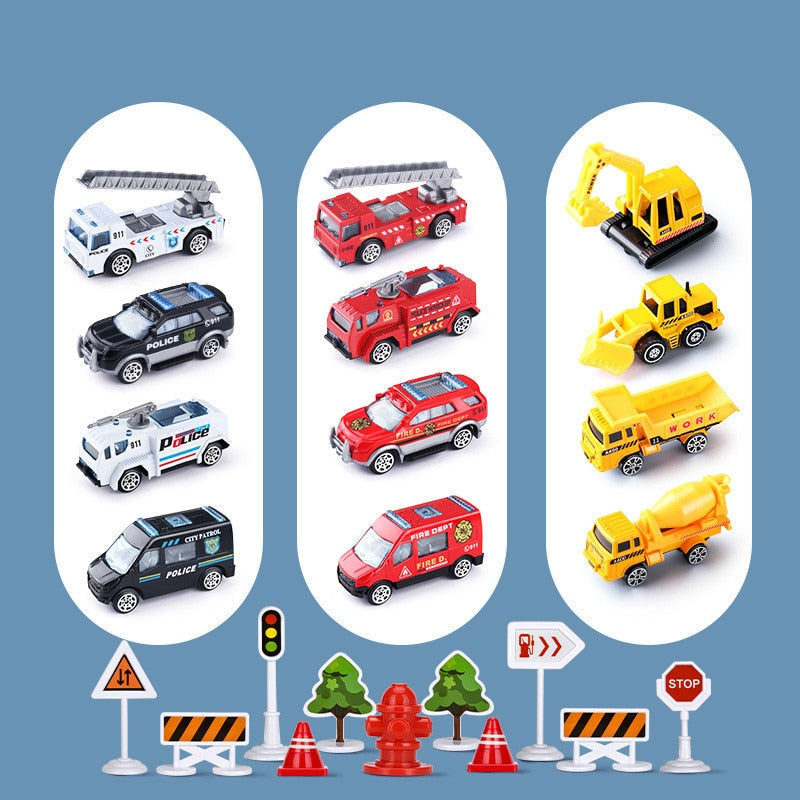Barnens 3-i-1 Flygplansspelset med Polis, Bygg och Brandkår 8