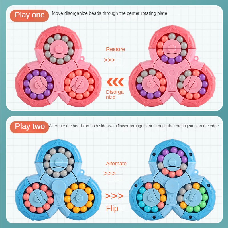 Barnens Fidget Spinner och Rubiks Kub Kombinerad Lek 3