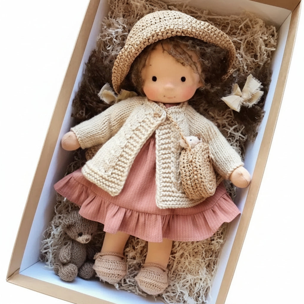 Barnens Plyschdocka Liora Waldorf-inspirerad Kawaii Stil 1