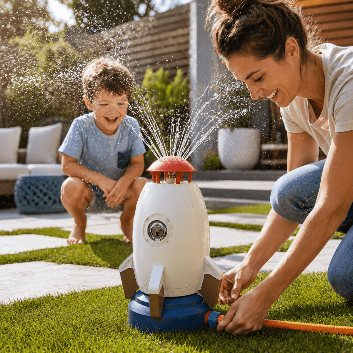 Barnens Vattenlek 360° Roterande Spraysystem 3