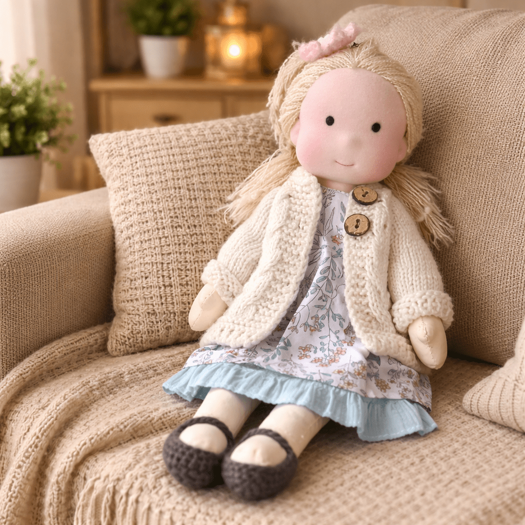 Barnens Waldorfdocka Handgjord För Kreativ Lek 12