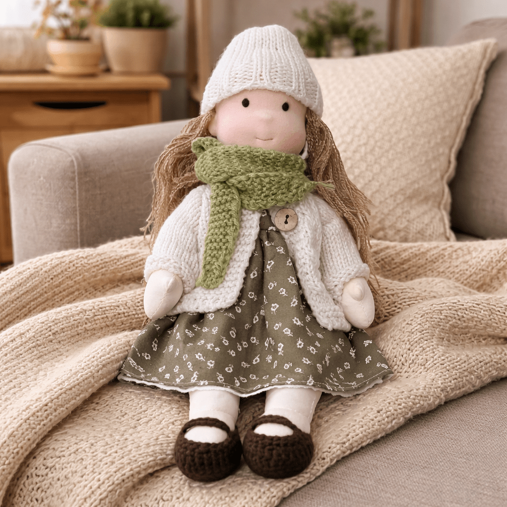 Barnens Waldorfdocka Handgjord För Kreativ Lek 5