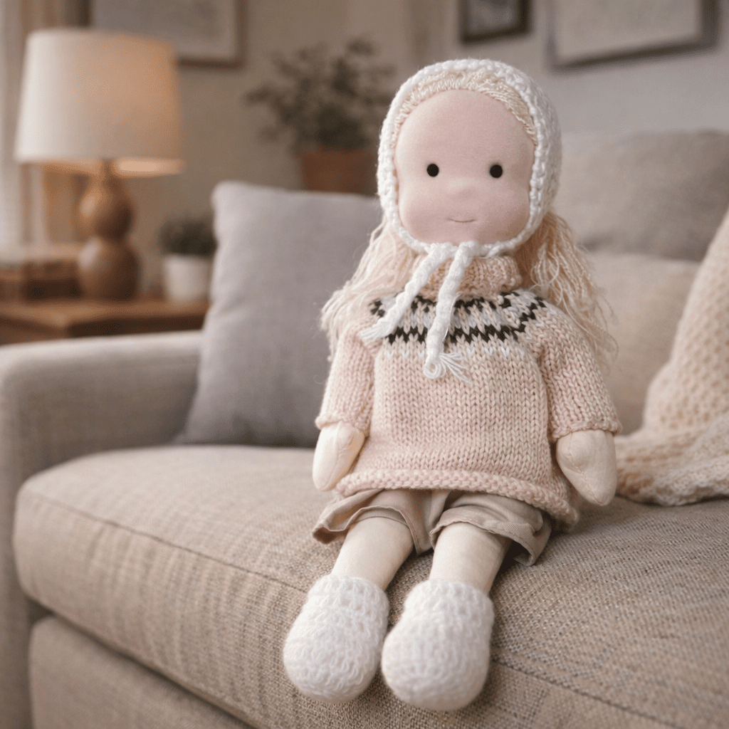 Barnens Waldorfdocka Handgjord För Kreativ Lek 9