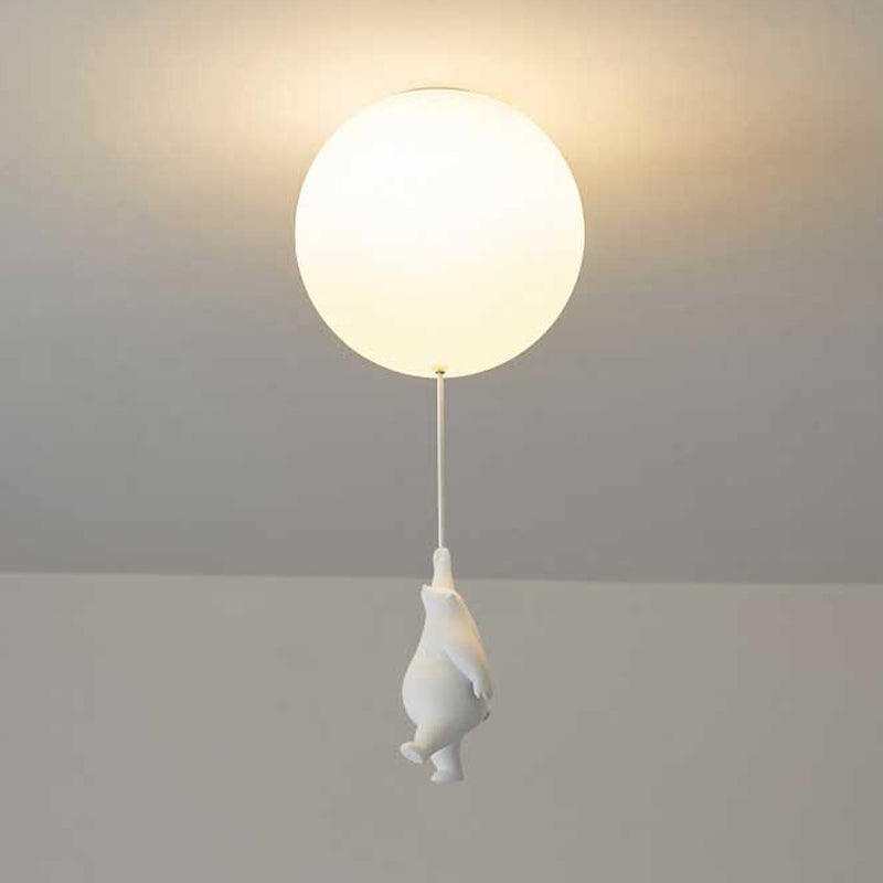 Barnlampa Björn och Ballong för Barnrum - Lekfull Taklampa med LED Belysning 0