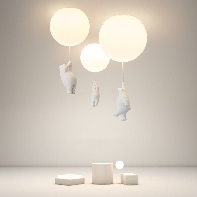 Barnlampa Björn och Ballong för Barnrum - Lekfull Taklampa med LED Belysning 1