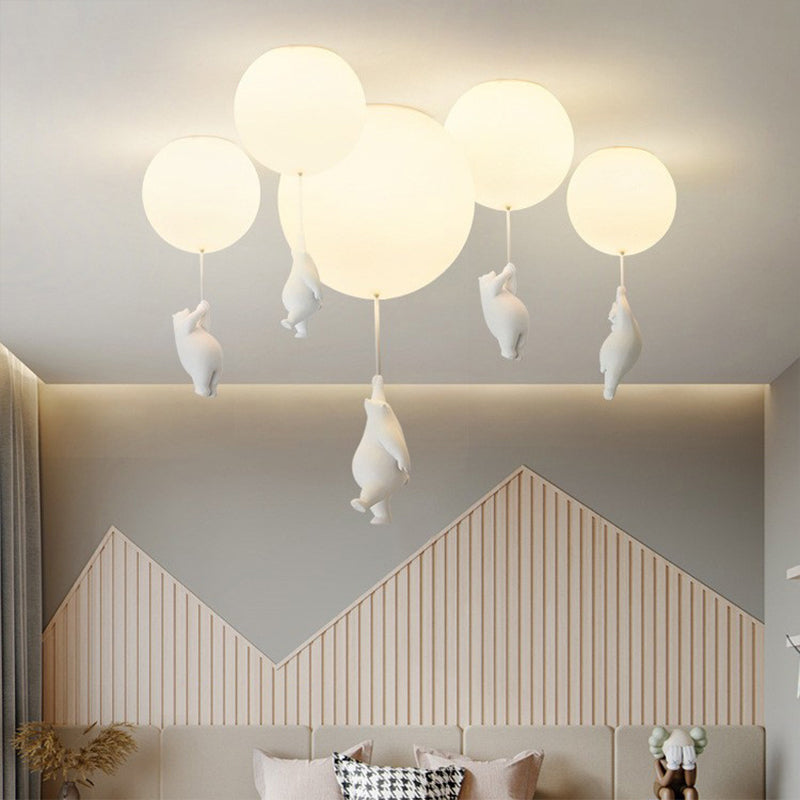 Barnlampa Björn och Ballong för Barnrum - Lekfull Taklampa med LED Belysning 3