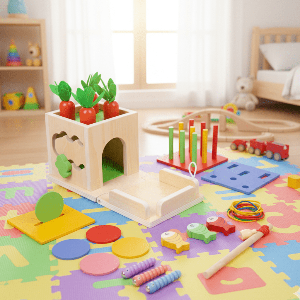 Barns Aktivitetsspel Låda Montessori-Inspirerad För Tidig Inlärning 0