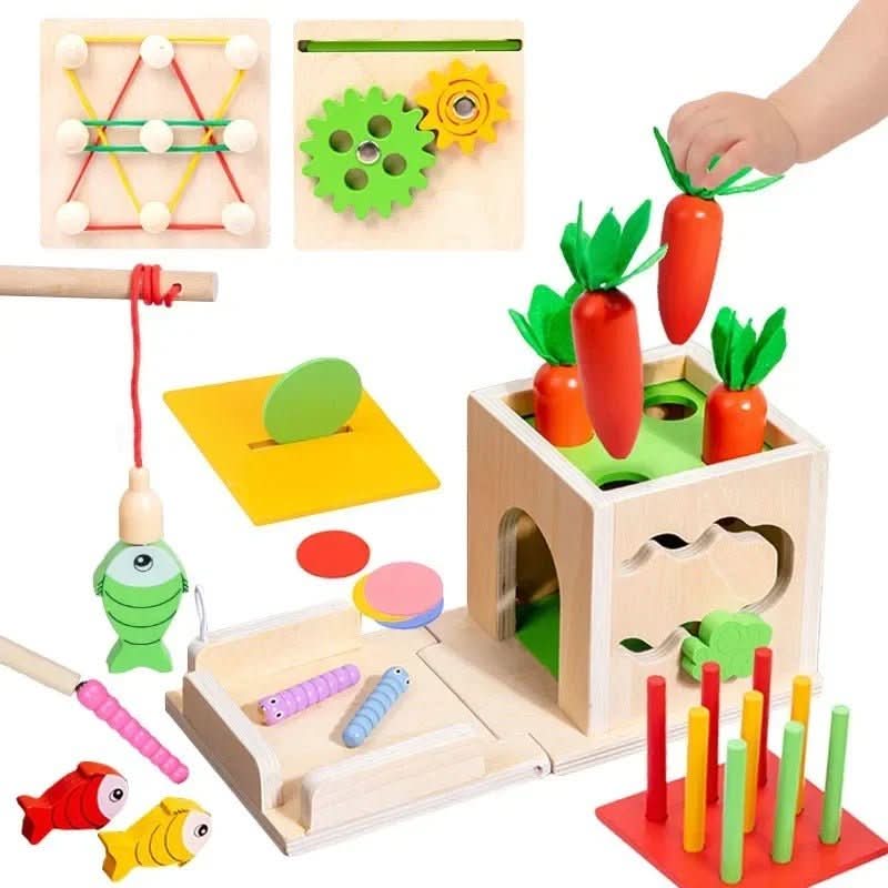 Barns Aktivitetsspel Låda Montessori-Inspirerad För Tidig Inlärning 3