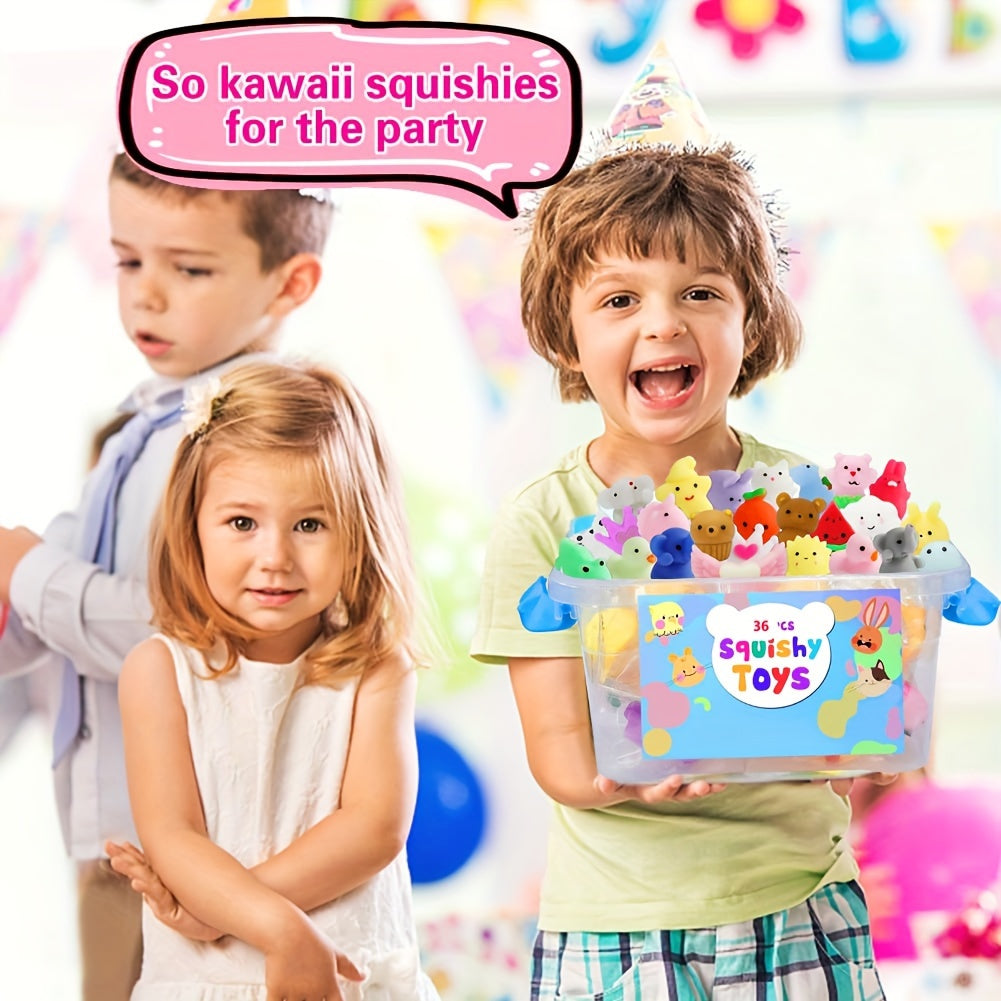 Barns Djurleksaker Set Squishy 36 Stycken 3