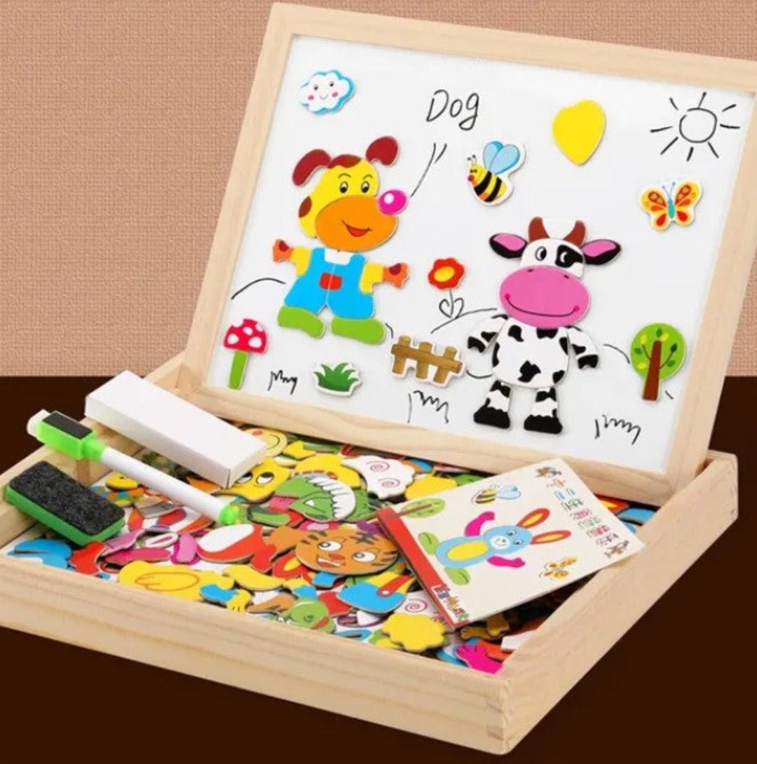 Barns Dubbelsidig Ritbräda Med Magnetisk Yta Och Whiteboard 0