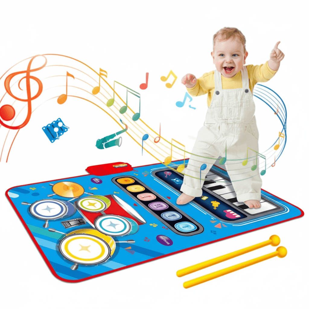 Barns Interaktiv Musikmatta med Fem Instrument 8