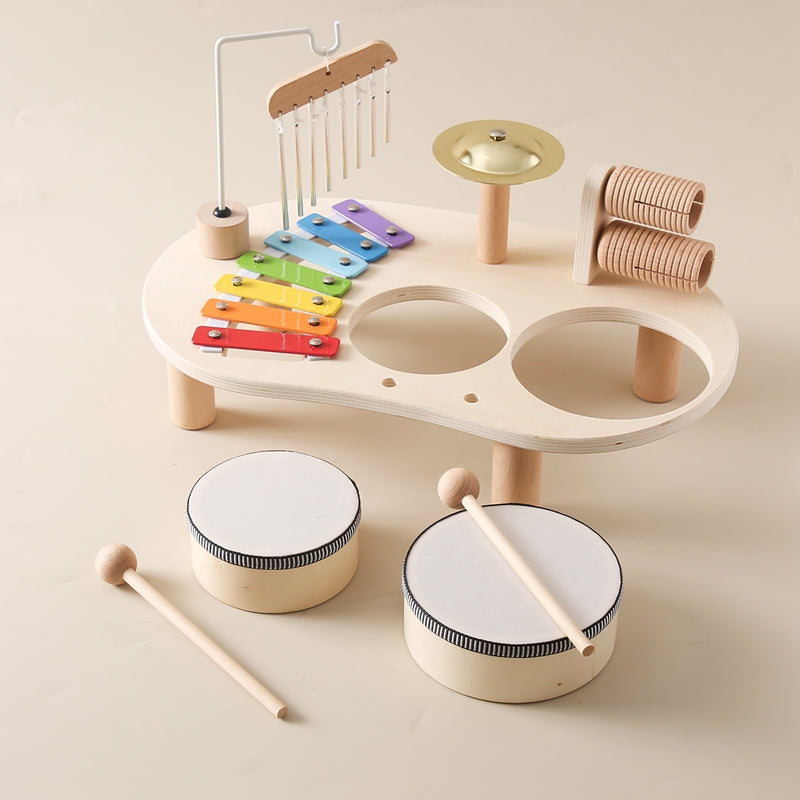 Barns Musikbord Med Trummor, Xylofon Och Cymbaler 6