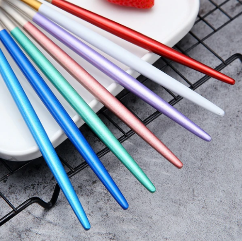 Bestickset för 6 personer i rostfritt stål med guld och silverdetaljer 3