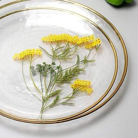 Blomtallrik Med Guldkant För Hemmet 2