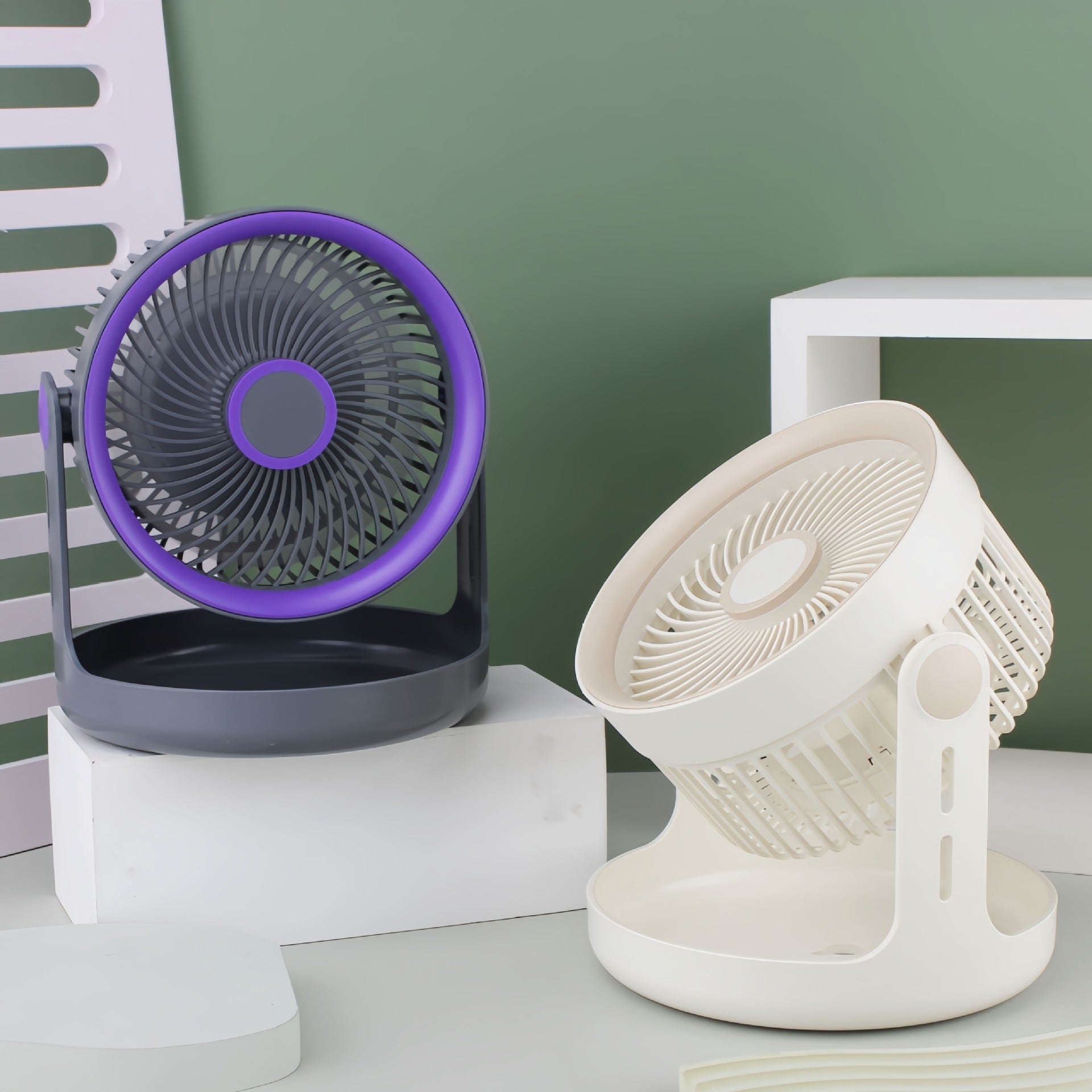 Bordsfläkt Justerbart Huvud Tyst Drift Minimalistisk Design 4