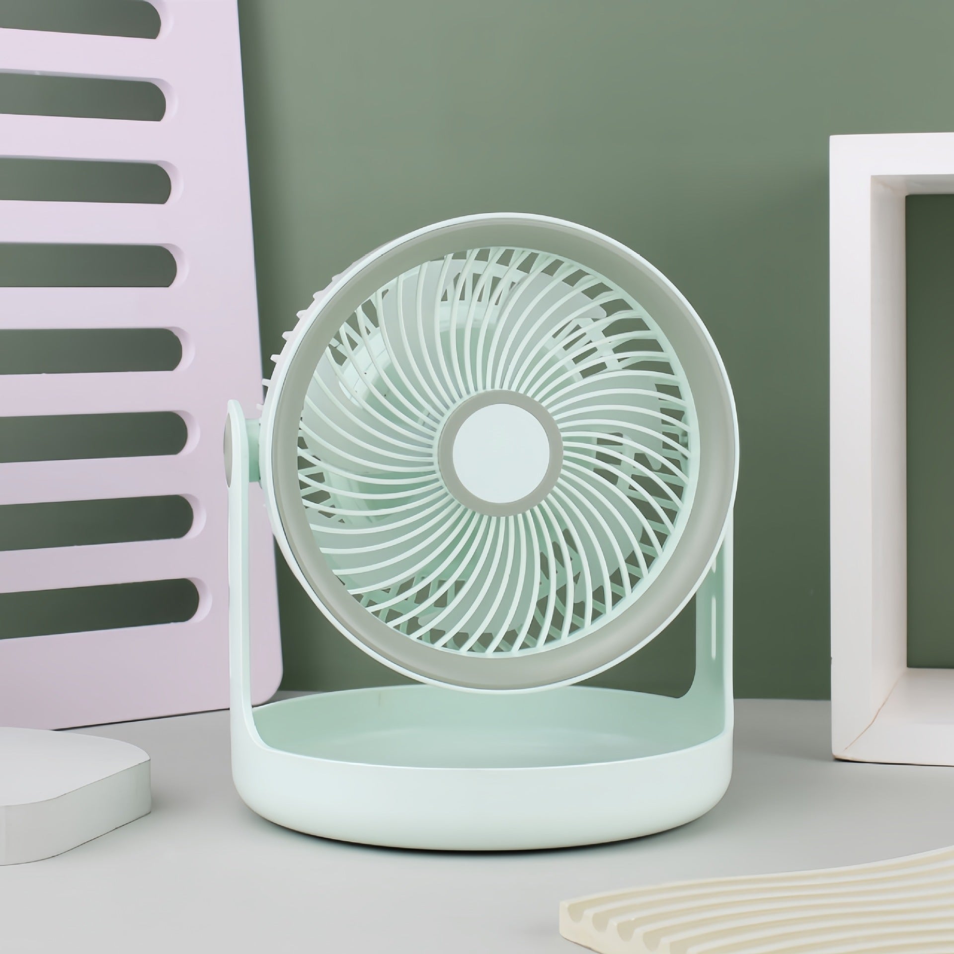 Bordsfläkt Justerbart Huvud Tyst Drift Minimalistisk Design 5