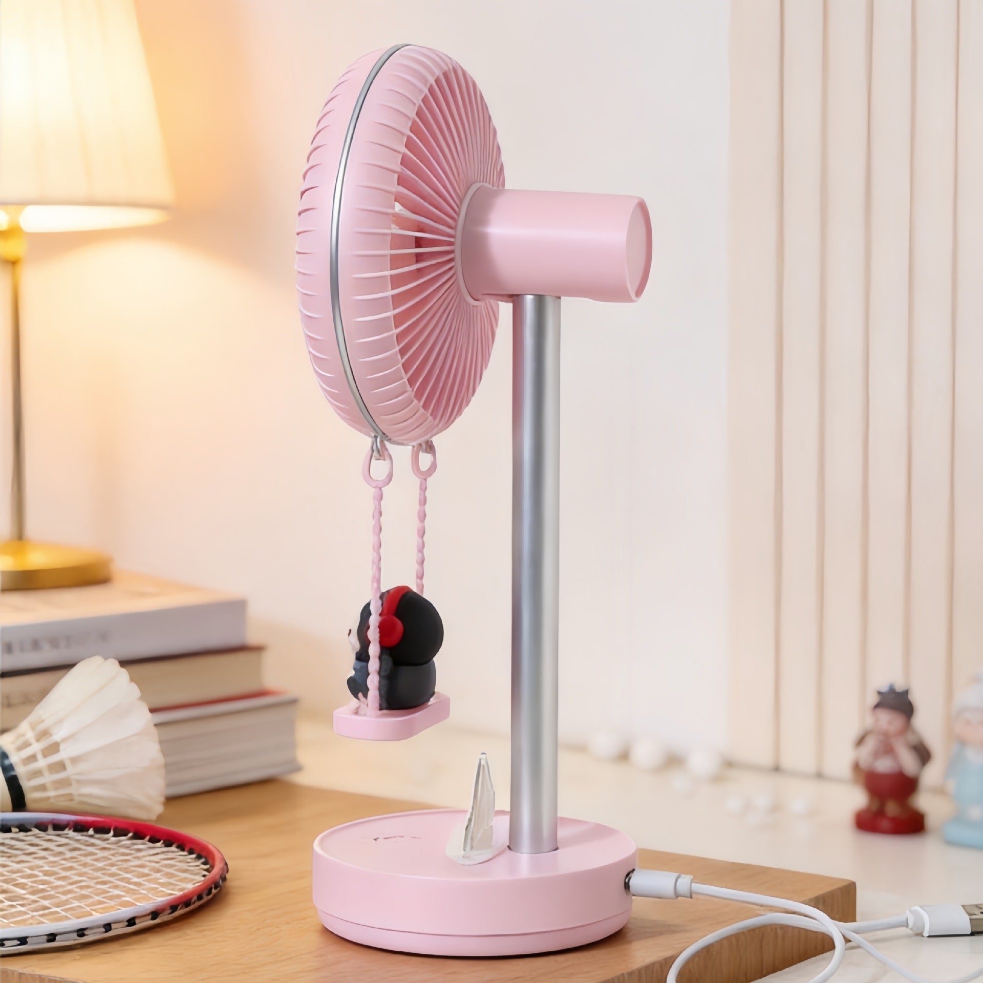 Bordsfläkt med Djurmotiv Kompakt Design för Hem och Kontor 4
