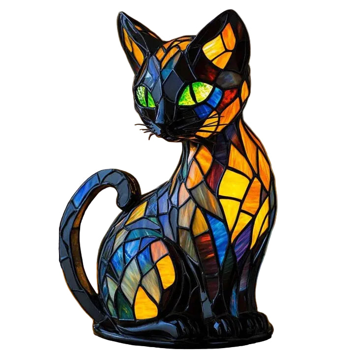 Bordslampa Katt Design Handgjord för Mysig Atmosfär