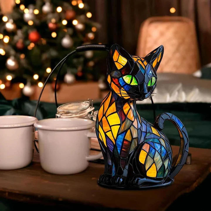 Bordslampa Katt Design Handgjord för mysig atmosfär 1