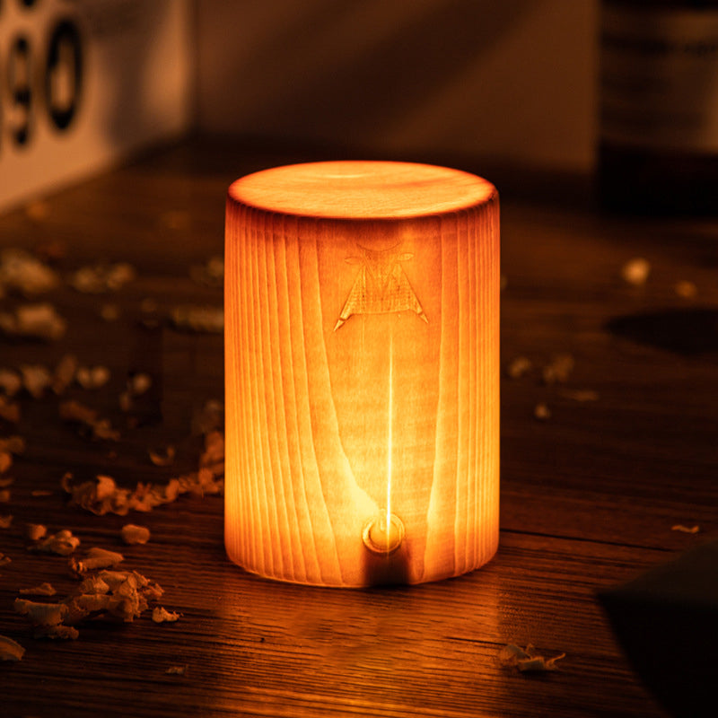 Bordslampa LED med Touchkontroll och Trädesign 0