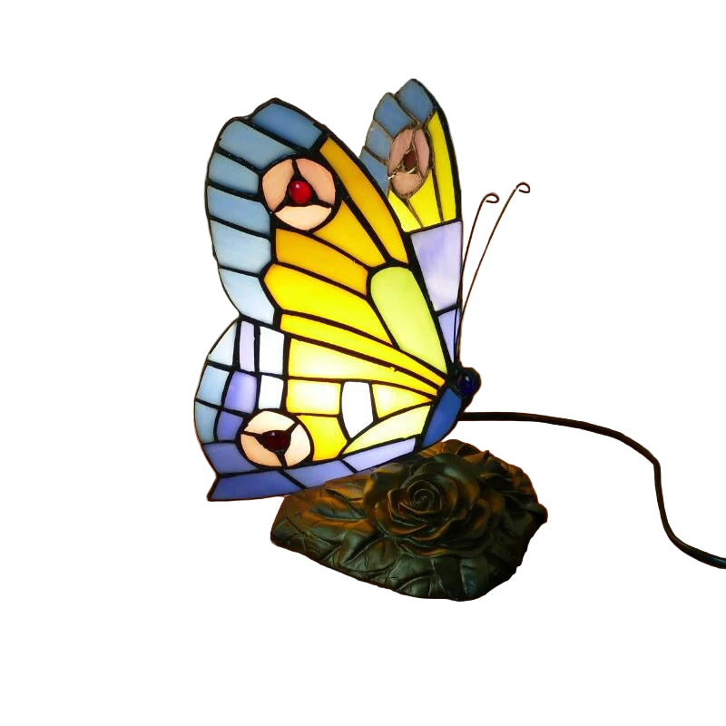Bordslampa Med Fjärilsdesign Vintage Stil För Hemmet 0