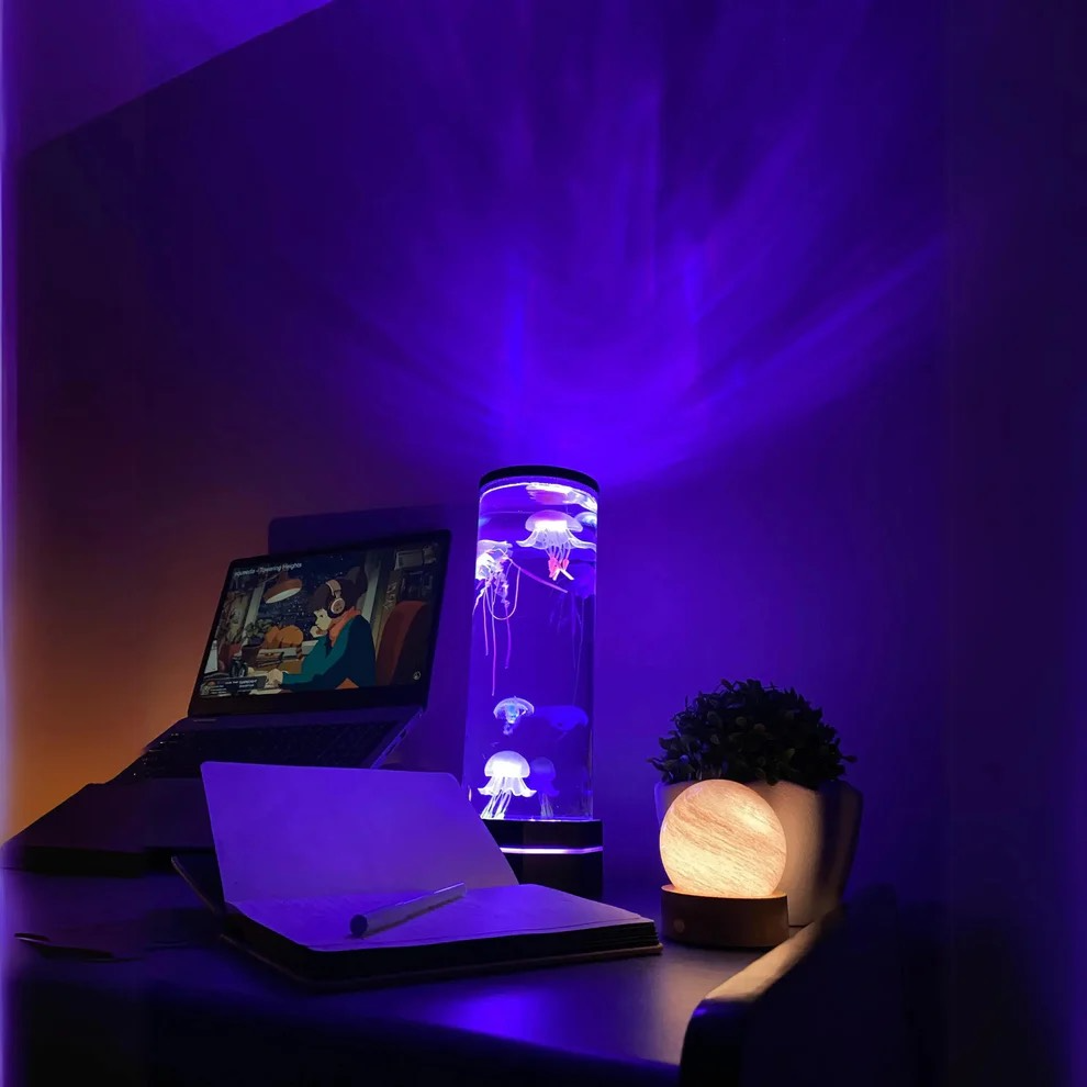 Bordslampa Med Manet Akvarium Färgskiftande LED Design 1