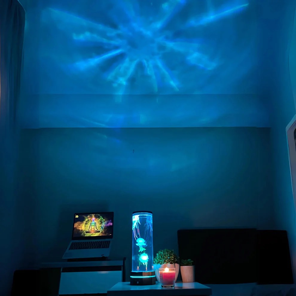 Bordslampa Med Manet Akvarium Färgskiftande LED Design 2