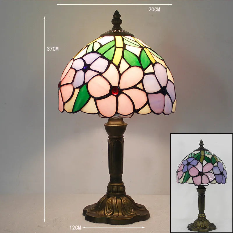 Bordslampa Tiffany med Färgspel Justerbar Svanhals 9