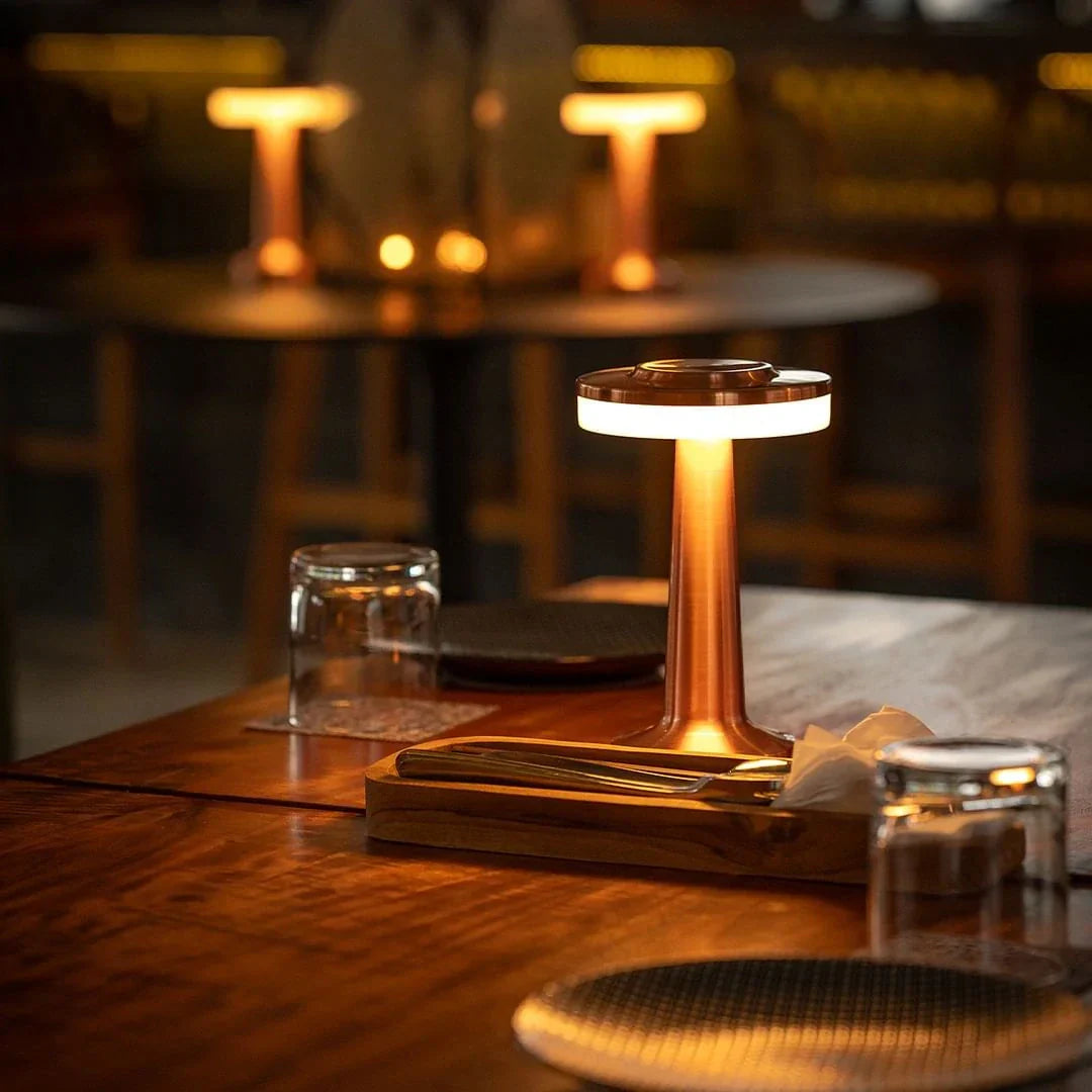 Bordslampa Trådlös Retro Dimbara Batteridriven Design för Hem och Arbetsplats 1