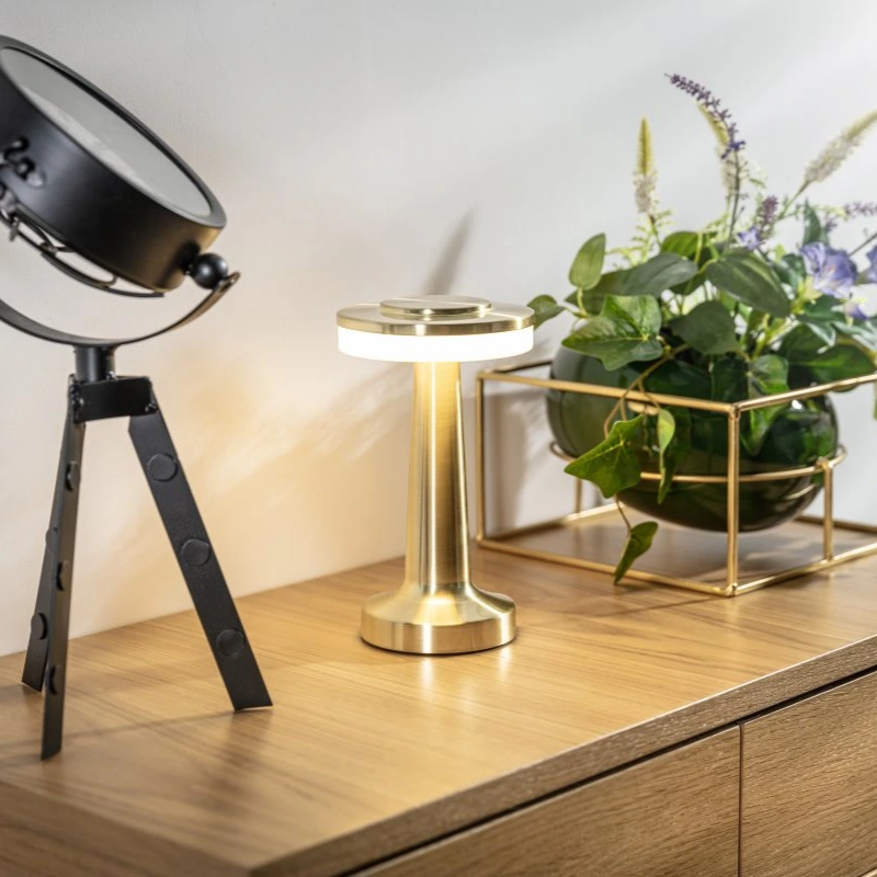 Bordslampa Trådlös Retro Dimbara Batteridriven Design för Hem och Arbetsplats 3