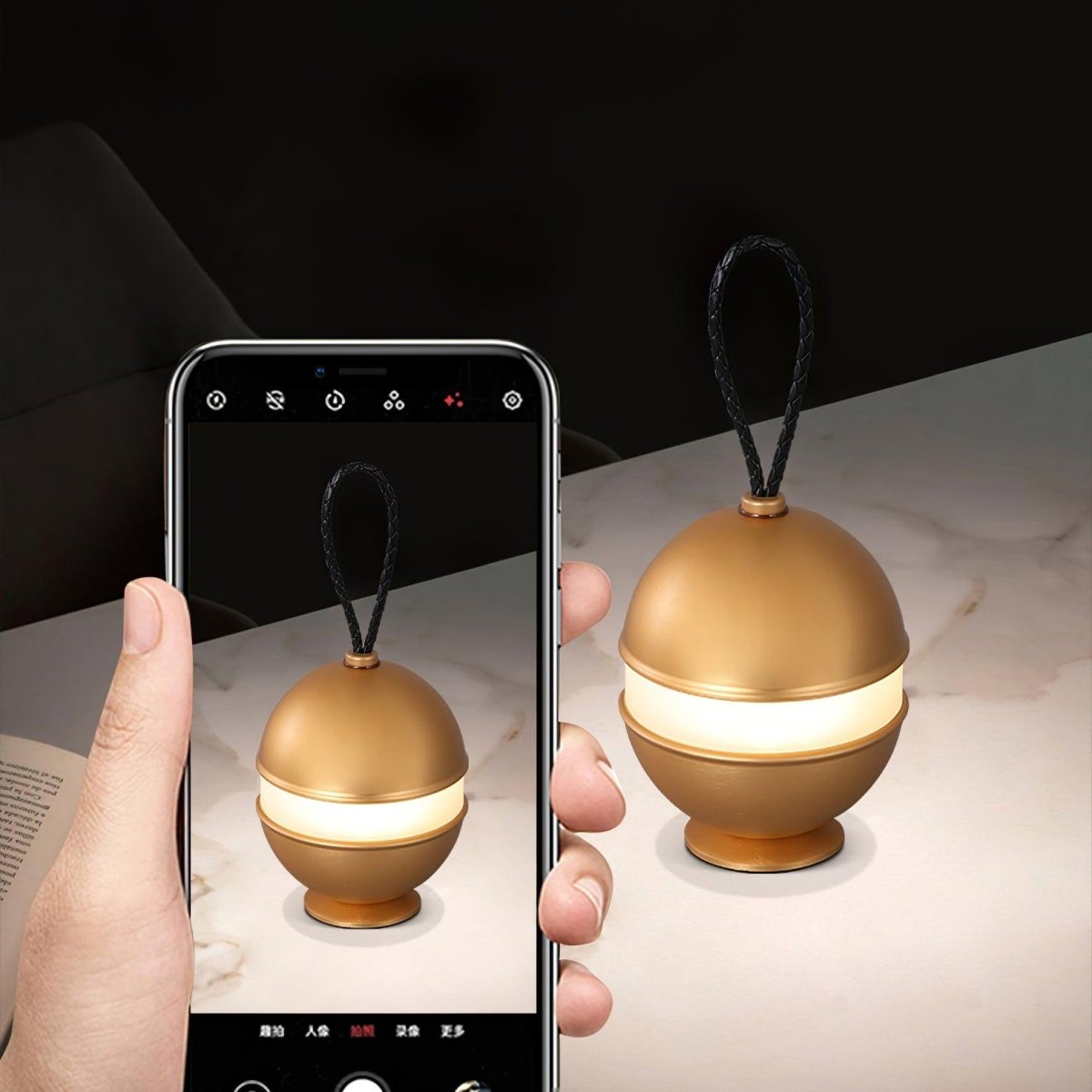 Bordslampa Trådlös Touch Minimalistisk Design Liten Batteridriven 6