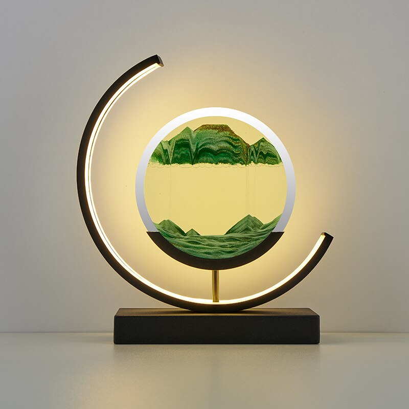 Bordslampa med 3D Sandskål 0