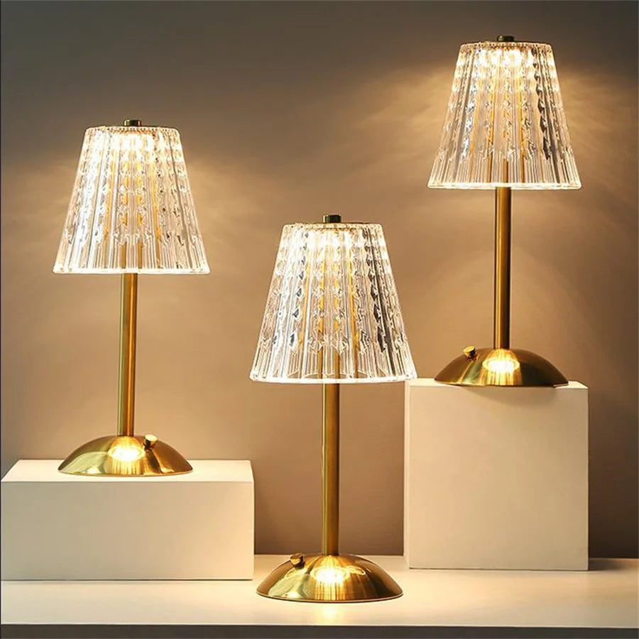 Bordslampa med Guldkristall och Pekkontroll för Modern Stil 9