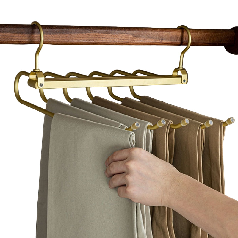 Byxhängare i Aluminium med 6 Lager för Utrymmesbesparing 0