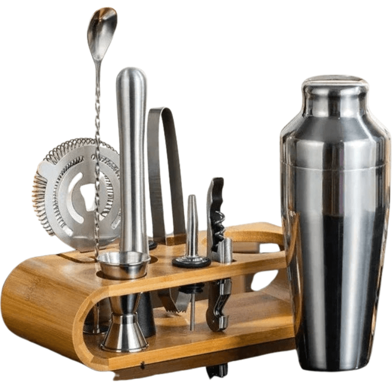 Cocktailset för Mixologi - 10-delat Set i Rostfritt Stål 0