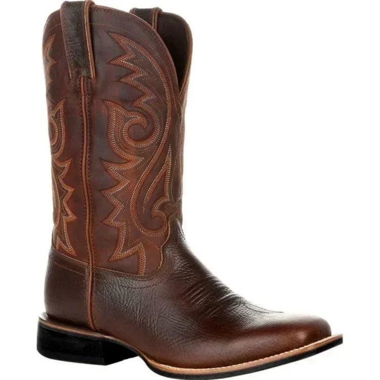 Cowboy läderstövlar för män 0