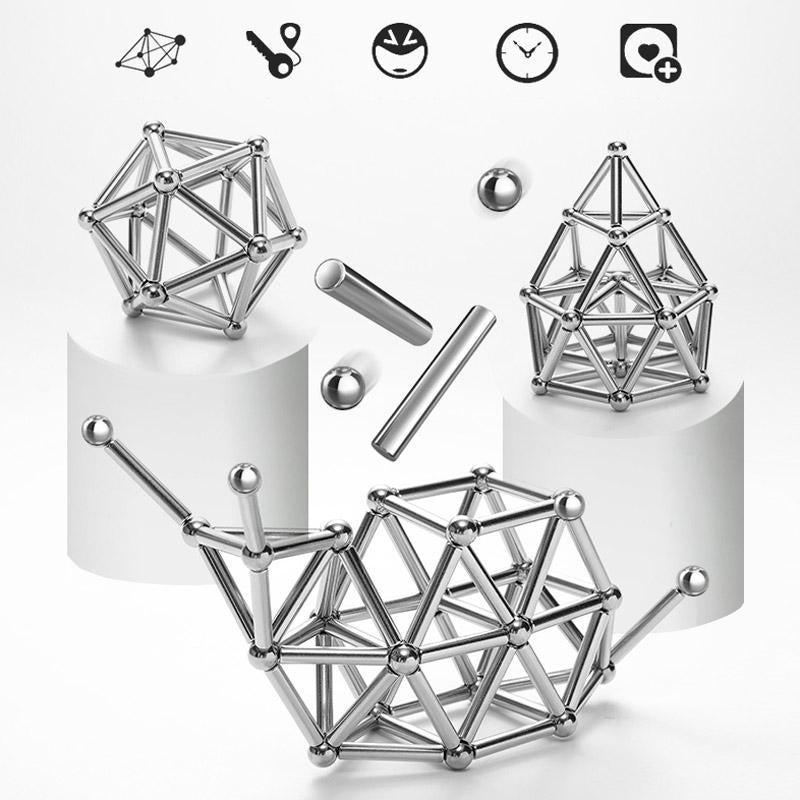 DIY Magnetiska Kulor och Stav Set för Kreativitet 1