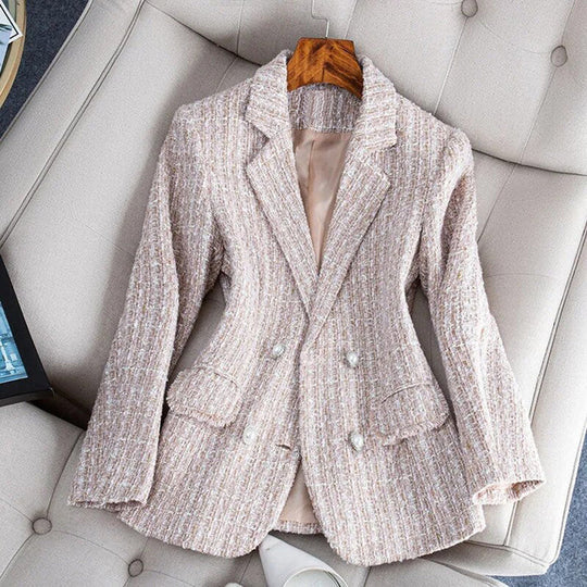 Dam Blazer Dubbelknäppt Skräddarsydd Tweed 2