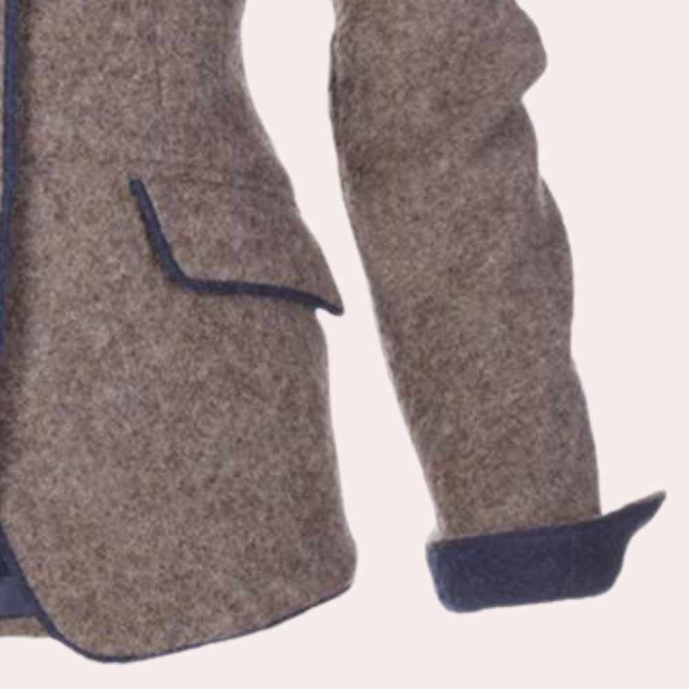 Dam Blazer Strukturerad Passform med Knapplåsning och Funktionella Fickor 3