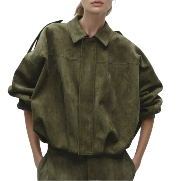 Dam Bomberjacka Överdimensionerad Med Dragkedja 0