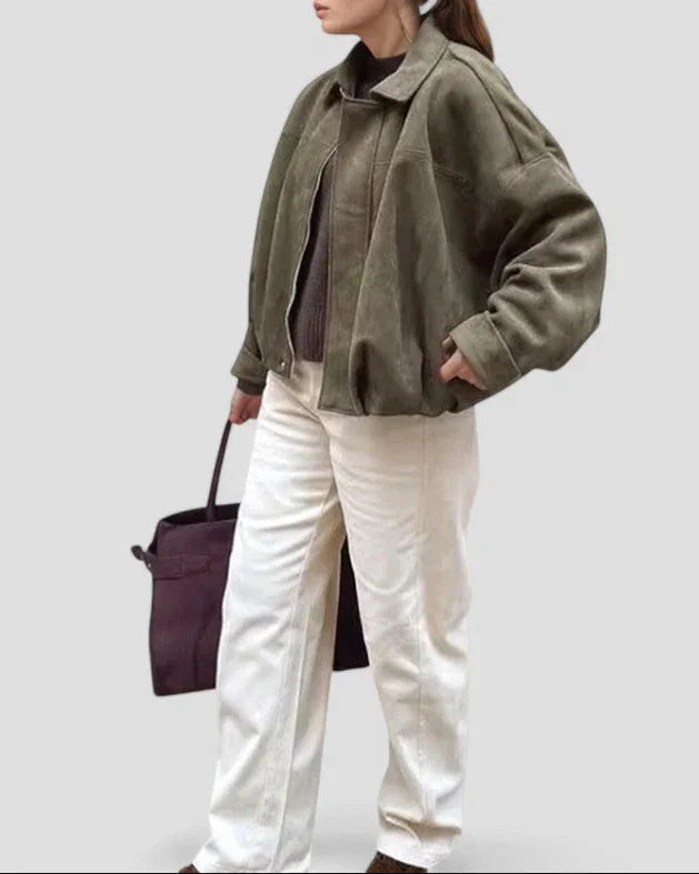 Dam Bomberjacka Överdimensionerad Med Dragkedja 6