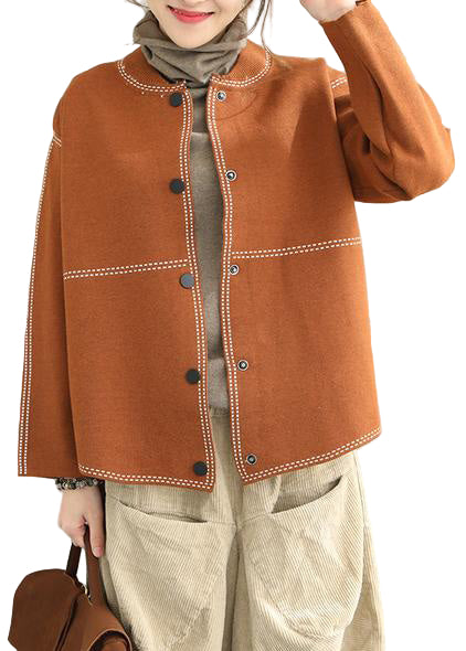 Dam Button Down Tröja Kappa Casual 1