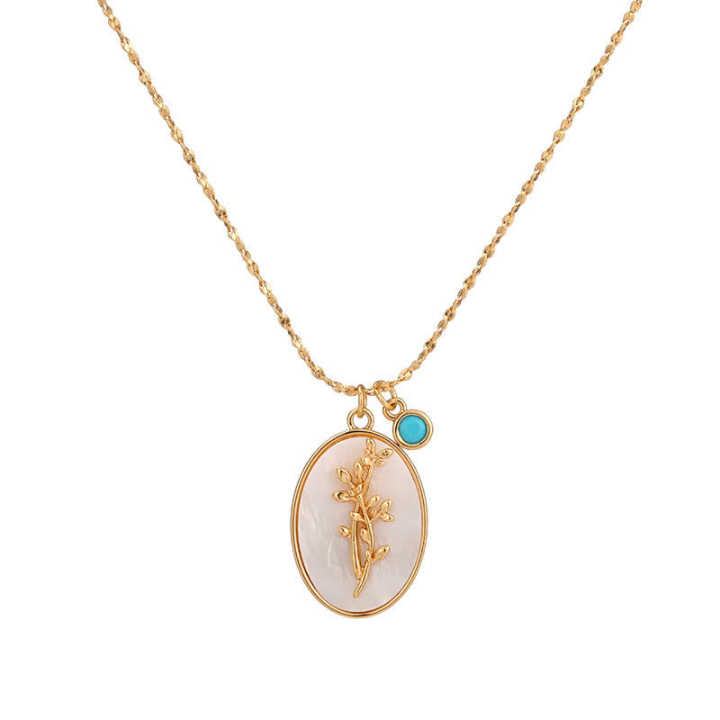 Dam Halsband med Födelsesten och Födelseblomma, Delikat Design för Alla Tillfällen 11