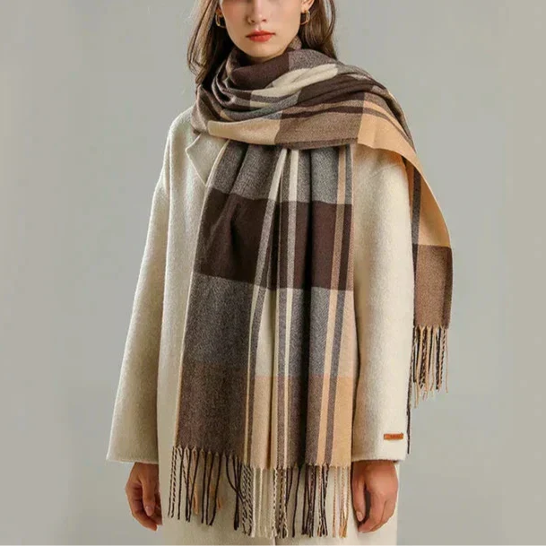 Dam Halsduk Rutigt Design Trendig Accessoar 1