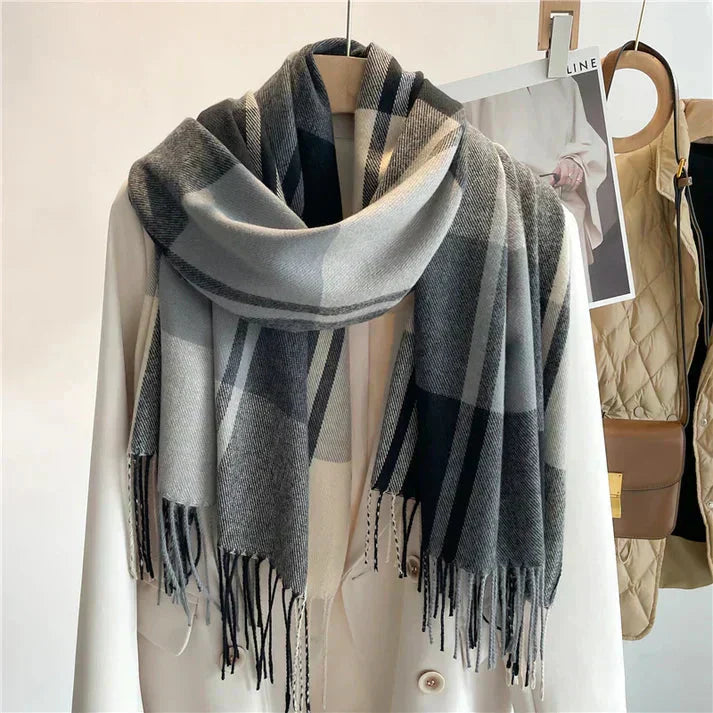 Dam Halsduk Rutigt Design Trendig Accessoar 4