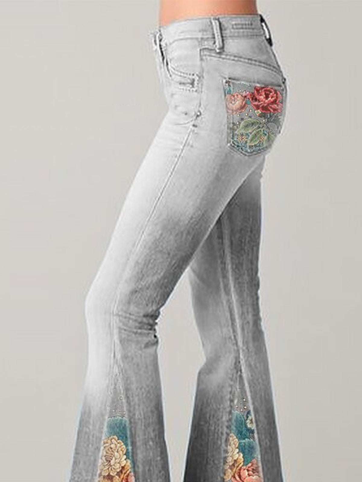 Dam Jeans Utsvängda Luna Blommönster 5