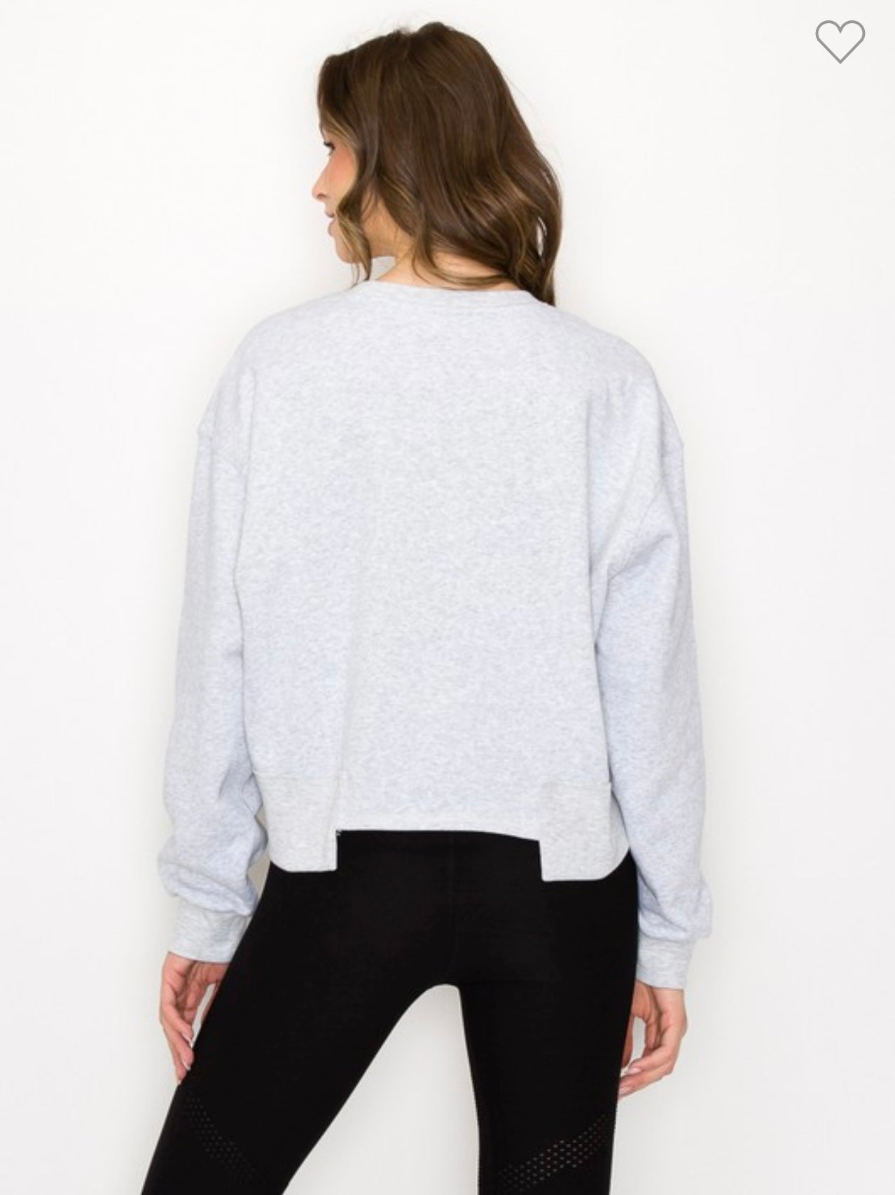 Dam Oversized Cropped Sweatshirt Grå 1