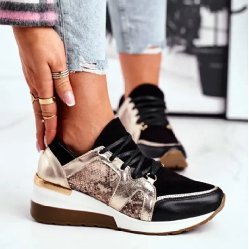 Dam Sneakers Modern Ortopedisk Stil 5
