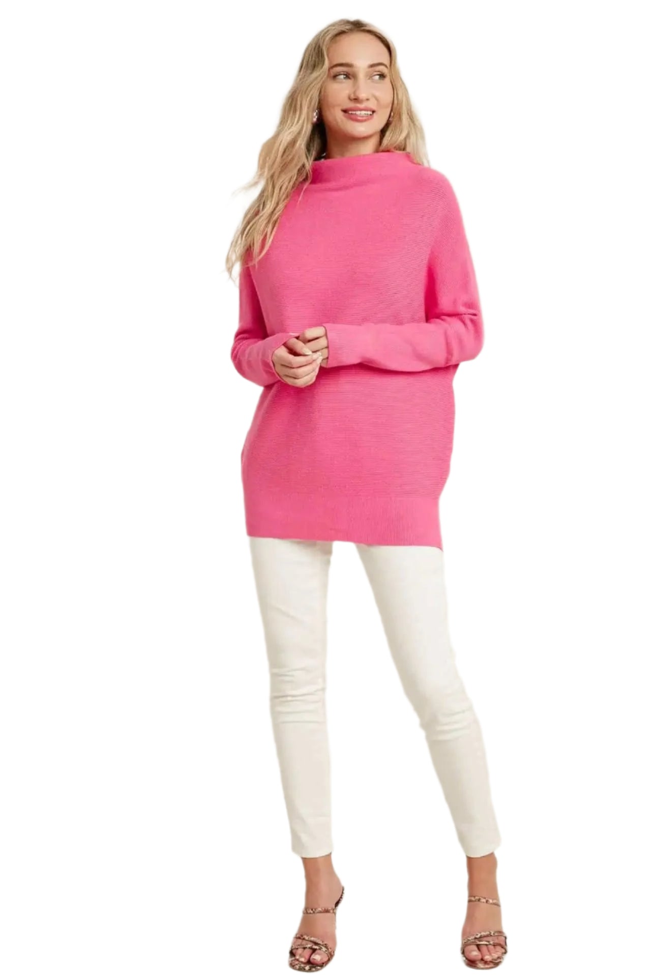 Dam Tröja Slouch Neck Dolman Ärmar Viskos Polyester Nylon 0