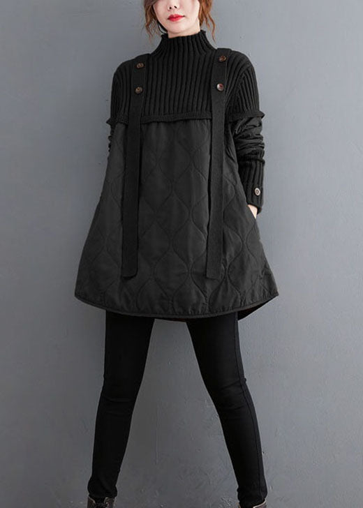 Dam Tröja Stickad Patchwork Vinter 2